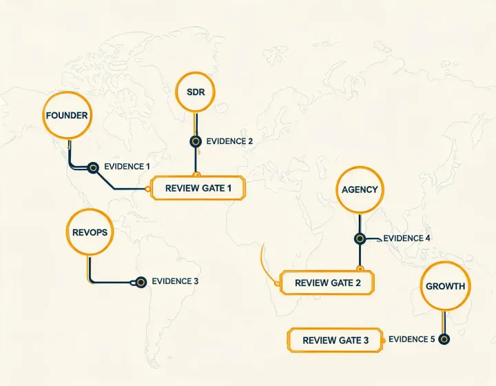 Global AI prospecting workflow map by revenue use case
